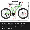 S26206 26" 21-Speed Bicycle for Adult, Front and rear shock absorption, Camping Bicycle, Height Adjustable ,Mountain Bicycle for Roadways, Mountains b