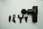 Massage Gun for Home Gym Fascial Gun Muscle Massager with 4 Massage Heads and Carry Bag Black