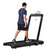 Folding Treadmill, Installation-Free Under Desk Electric Treadmill 2.5HP, with Bluetooth APP and speaker, Remote Control, Display, Walking Jogging Run