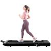 Folding Treadmill, Installation-Free Under Desk Electric Treadmill 2.5HP, with Bluetooth APP and speaker, Remote Control, Display, Walking Jogging Run