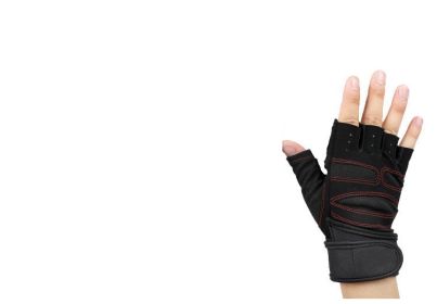 Outdoor Weightlifting Mountaineering Basketball Sports Half Finger Sports Dumbbell Training Lengthened Fitness Gloves (Option: Ordinary Black M)