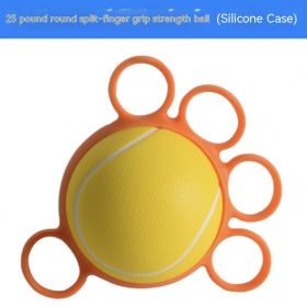 Four-finger Thorn Ball Primary Grip Training Soft Ball Massage Ball (Color: orange)