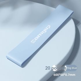 Stretch Belt Exercise Stretch Belt Strength Training Elastic Force Circle Resistance Band (Option: 20 Lbs Lake Blue)