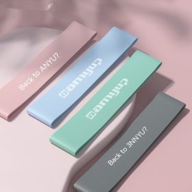 Stretch Belt Exercise Stretch Belt Strength Training Elastic Force Circle Resistance Band (Option: Four Pieces)