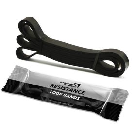 Deep Squat Thick Circle Pull Up Training Tension Circle Load Resistance Belt (Color: BLACK)