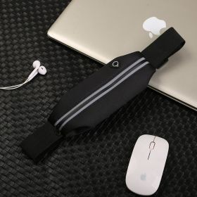 Invisible Men's And Women's Running Belts Fitness Equipment Thin Waterproof Small Bag (Color: BLACK)