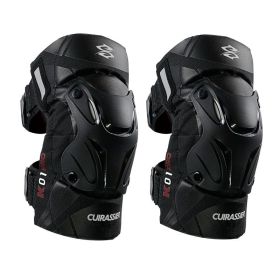 Reflective And Wear-resistant Motorcycle Knee Protection For Riders (Color: BLACK)